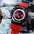 Casio Casio G-Shock GA-110RB-1A электронные мужские часы часы крупный план черный циферблата