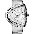 Hamilton Hamilton Ventura Elvis80 Quartz H24505111  H24505111 кварцевые мужские часы  белый циферблат, браслет нержавеющая сталь — вид спереди