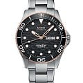 Mido Mido Ocean Star 200c M042.430.21.051.00  M0424302105100 механические мужские часы черный циферблат, браслет нержавеющая сталь — вид спереди