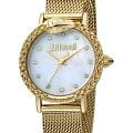 Just Cavalli Just Cavalli JC1L124M0075  JC1L124M0075 кварцевые женские часы  перламутровый циферблат, браслет сталь c pvd покрытием — вид спереди