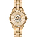 Michael Kors Michael Kors Runway MK6618  MK6618 кварцевые женские часы золотой циферблат, браслет сталь c pvd покрытием — вид спереди