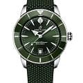 Breitling Breitling Superocean Heritage B31 Automatic 40 AB3110361L1S1  AB3110361L1S1 механические женские часы  зеленый циферблат, браслет резина — вид спереди