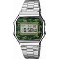 Casio Casio Illuminator A-168WEC-3E  A-168WEC-3E кварцевые мужские часы серый циферблат, браслет  — вид спереди