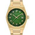 Jacques Philippe Jacques Philippe Aurora JPQLS522394S  JPQLS522394S кварцевые женские часы зеленый циферблат, браслет нержавеющая сталь с ip-покрытием — вид спереди