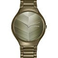 Rado Rado True Thinline x Great Gardens of the World R27121302  R27121302 кварцевые женские часы  коричневый циферблат, браслет высокотехнологичная керамика — вид спереди