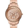 Fossil Fossil Stella  ES5106  ES5106 кварцевые женские часы золотой циферблат, браслет сталь с ip покрытием — вид спереди