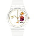 Swatch Swatch Gent Standard GZ711  GZ711 кварцевые мужские часы белый циферблат, браслет пластик — вид спереди