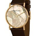 Jacques Lemans Jacques Lemans Classic 1-2050E  1-2050E кварцевые женские часы шампань циферблат, браслет кожаный — вид спереди