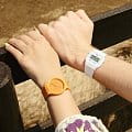 Casio Casio F-91WB-7A, illuminator япония мужские часы на браслете пластик боковой вид