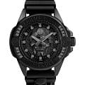 Philipp Plein Philipp Plein The Skull PWNAA0322  PWNAA0322 кварцевые мужские часы черный циферблат, браслет силикон — вид спереди