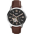 Fossil Fossil Carlie  ME3061  ME3061 механические мужские часы черный циферблат, браслет кожа + текстиль — вид спереди