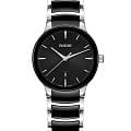 Rado Rado Centrix R30026152  R30026152 кварцевые женские часы черный циферблат, браслет сталь + высокотехнологичная керамика — вид спереди