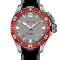 Hamilton Hamilton Khaki Navy Frogman Titanium Auto H77805380  H77805380 механические мужские часы  серый циферблат, браслет каучук — вид спереди