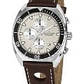 Jacques Lemans Jacques Lemans 1-2041D  1-2041D кварцевые мужские часы бежевый циферблат, браслет кожаный — вид спереди