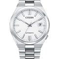 Citizen Citizen Tsuyosa NJ0150-81A  NJ0150-81A механические мужские часы белый циферблат, браслет нержавеющая сталь — вид спереди