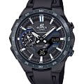 Casio Casio Edifice Windflow ECB-2200PB-1ADF (ECB-2200PB-1A) ECB ECB-2200PB-1A кварцевые мужские часы  черный циферблат, браслет полимер — вид спереди