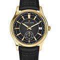 Jacques Lemans Jacques Lemans Derby 1-2197E  1-2197E кварцевые мужские часы  черный циферблат, браслет кожаный — вид спереди