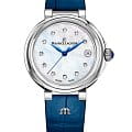 Maurice Lacroix Maurice Lacroix FIABA Date FA1007-SS001-170-1  FA1007-SS001-170-1 кварцевые женские часы серебристый циферблат, браслет кожаный — вид спереди
