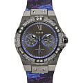 Guess GUESS W1053L8  W1053L8 кварцевые женские часы черный циферблат, браслет силикон — вид спереди