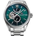 Orient Orient Contemporary RE-BY0005A0 (RE-BY0005A00B)  RE-BY0005A00B механические мужские часы зеленый циферблат, браслет нержавеющая сталь — вид спереди