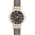 Anne Klein Anne Klein 2247AQBK  2247AQBK кварцевые женские часы  серый циферблат, браслет кожаный — вид спереди