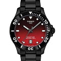Tissot Tissot Seastar 1000 Quartz 40mm T120.410.33.421.00 Seastar 1000 T1204103342100 кварцевые мужские часы  красный циферблат, браслет сталь c pvd покрытием — вид спереди