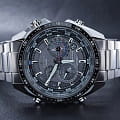 Casio Casio Edifice EQS-500DB-1A1 кварцевые мужские часы часы крупный план черный циферблата