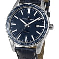 Jacques Lemans Jacques Lemans Liverpool 1-2075C  1-2075C механические мужские часы синий циферблат, браслет кожаный — вид спереди