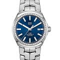 TAG Heuer TAG Heuer Link WBC2113.BA0603  WBC2113.BA0603 механические мужские часы синий циферблат, браслет нержавеющая сталь — вид спереди