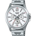 Casio Casio Collection MTP-E350D-7B  MTP-E350D-7B кварцевые мужские часы белый циферблат, браслет нержавеющая сталь — вид спереди