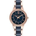 Anne Klein Anne Klein Ceramics  3344NVRG  3344NVRG кварцевые женские часы синий циферблат, браслет сталь + pvd + керамика — вид спереди