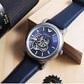Emporio Armani Emporio Armani AR60011 механические мужские часы часы, крупный план синий циферблат
