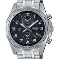 Casio Casio Collection MTP-W500D-1A  MTP-W500D-1A кварцевые мужские часы черный циферблат, браслет нержавеющая сталь — вид спереди