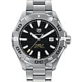 TAG Heuer TAG Heuer Aquaracer WAY2010.BA0927  WAY2010.BA0927 механические мужские часы  черный циферблат, браслет нержавеющая сталь — вид спереди
