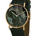 Jacques Lemans Jacques Lemans 1-2050C  1-2050C кварцевые женские часы зеленый циферблат, браслет кожаный — вид спереди