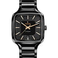 Rado Rado True Square Automatic R27078172 Automatic R27078172 механические мужские часы  черный циферблат, браслет титан + высокотехнологичная плазменная керамика — вид спереди