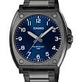 Casio Casio Collection MTP-E730B-2AV  MTP-E730B-2A кварцевые мужские часы синий циферблат, браслет нержавеющая сталь с ip-покрытием — вид спереди