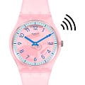 Swatch Swatch Gent Swatch Pay! SVHP100-5300  SVHP100-5300 кварцевые женские часы розовый циферблат, браслет силикон — вид спереди