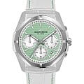 Jacques Lemans Jacques Lemans 1-2182F  1-2182F кварцевые женские часы  зеленый циферблат, браслет кожаный — вид спереди