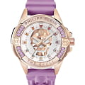 Philipp Plein Philipp Plein The Skull PWNAA0222  PWNAA0222 кварцевые женские часы черный циферблат, браслет силикон — вид спереди