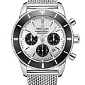 Breitling Breitling Superocean Heritage B01 Chronograph 44 AB0162121G1A1  AB0162121G1A1 механические мужские часы серебристый циферблат, браслет нержавеющая сталь — вид спереди