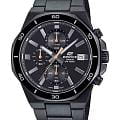 Casio Casio Edifice EFV-640DC-1A EFV EFV-640DC-1A кварцевые мужские часы черный циферблат, браслет нержавеющая сталь с ip-покрытием — вид спереди