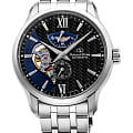 Orient Orient Star RE-AV0B03B  RE-AV0B03B механические мужские часы синий циферблат, браслет нержавеющая сталь — вид спереди