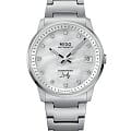 Mido Mido Commander Lady M021.207.11.106.00  M0212071110600 механические женские часы  перламутровый циферблат, браслет нержавеющая сталь — вид спереди