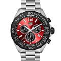 TAG Heuer TAG Heuer Formula 1 CAZ101AN.BA0842  CAZ101AN.BA0842 кварцевые мужские часы  красный циферблат, браслет нержавеющая сталь — вид спереди