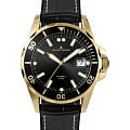 Jacques Lemans Jacques Lemans Sport 1-2089D  1-2089D механические мужские часы черный циферблат, браслет кожаный — вид спереди