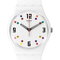 Swatch Swatch Gent Biosourced Standart SO28W700  SO28W700 кварцевые женские часы цветной циферблат, браслет силикон — вид спереди