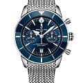 Breitling Breitling Superocean Heritage B01 Chronograph 42 AB0156161C1A1  AB0156161C1A1 механические мужские часы синий циферблат, браслет нержавеющая сталь — вид спереди