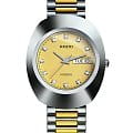 Rado Rado The Original R12391633  R12391633 кварцевые мужские часы золотой циферблат, браслет нержавеющая сталь с pvd-покрытием — вид спереди