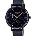 Casio Casio Sheen SHE-4541BL-1AUDF  SHE-4541BL-1AUDF кварцевые женские часы черный циферблат, браслет кожаный — вид спереди